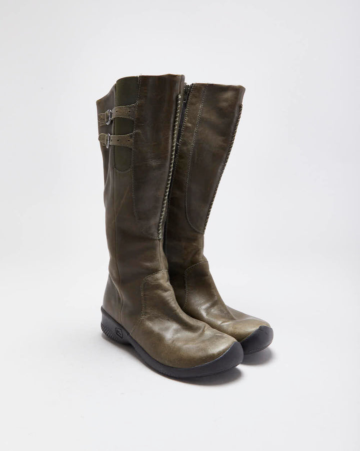 Vintage 00s Keen Leather Buckle Boots - UK5.5