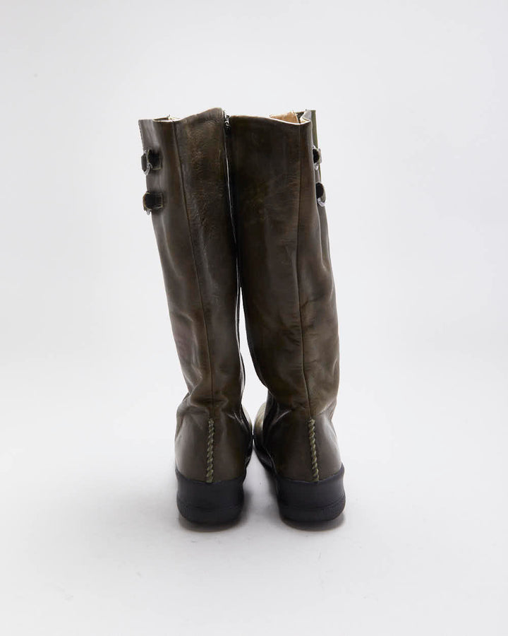 Vintage 00s Keen Leather Buckle Boots - UK5.5