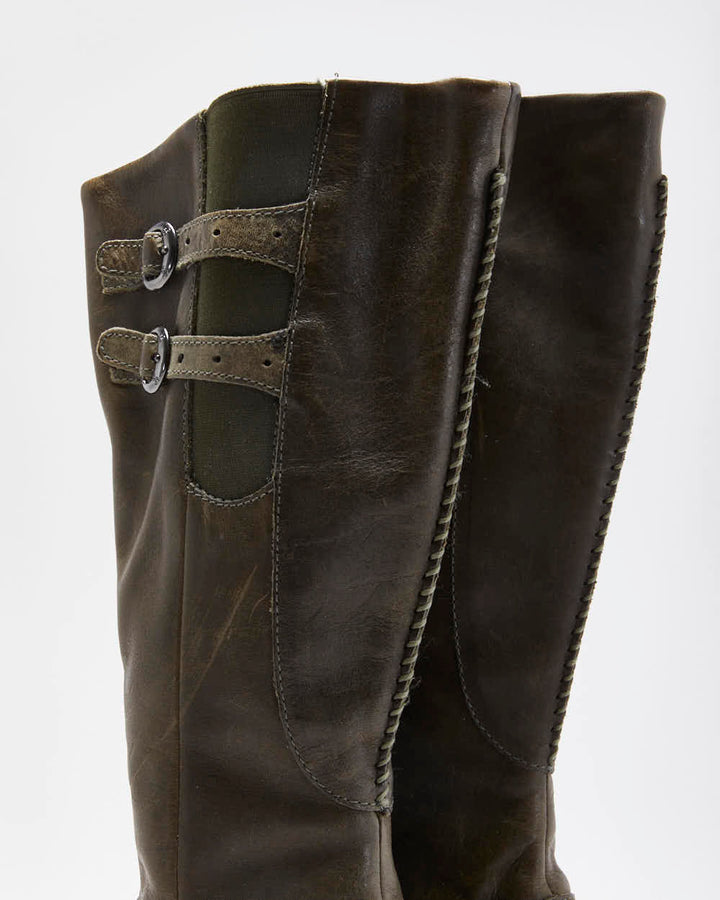 Vintage 00s Keen Leather Buckle Boots - UK5.5