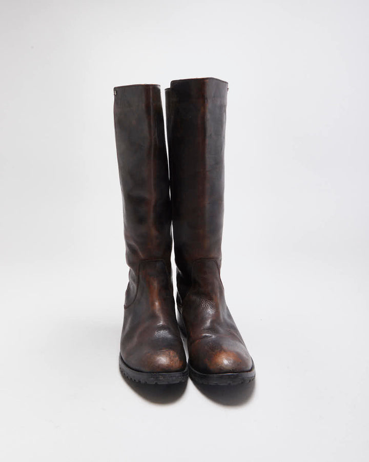 Vintage Frye Leather Zip-up Boots - UK7.5