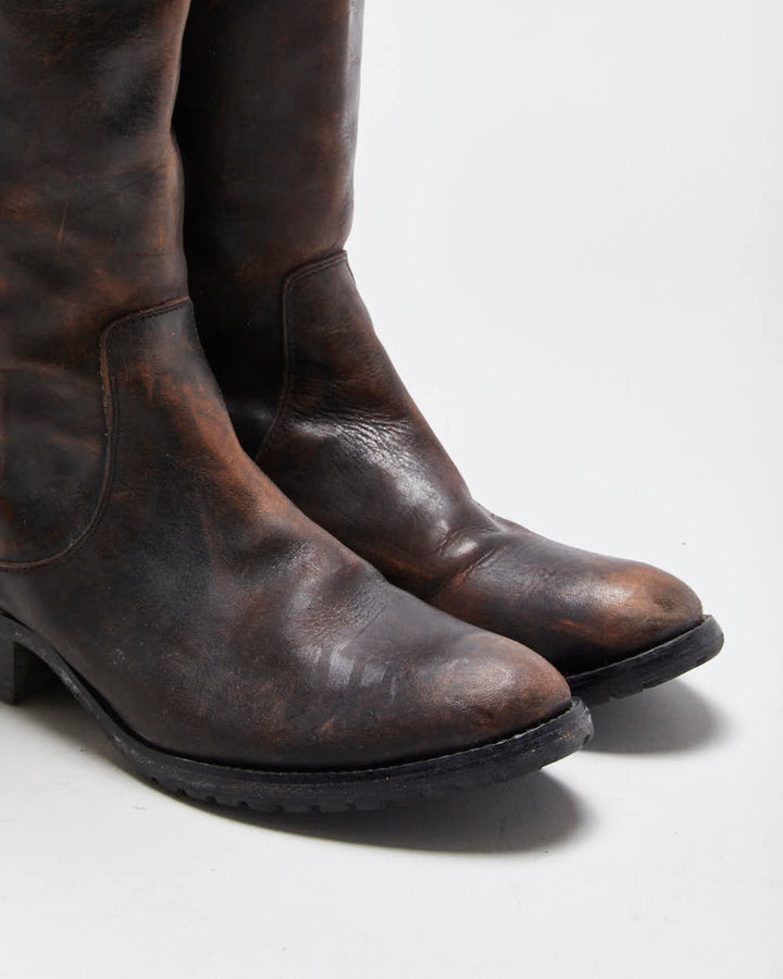 Vintage Frye Leather Zip-up Boots - UK7.5