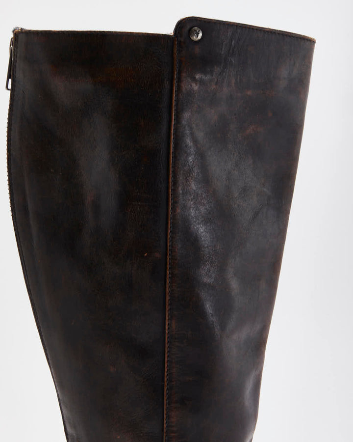 Vintage Frye Leather Zip-up Boots - UK7.5