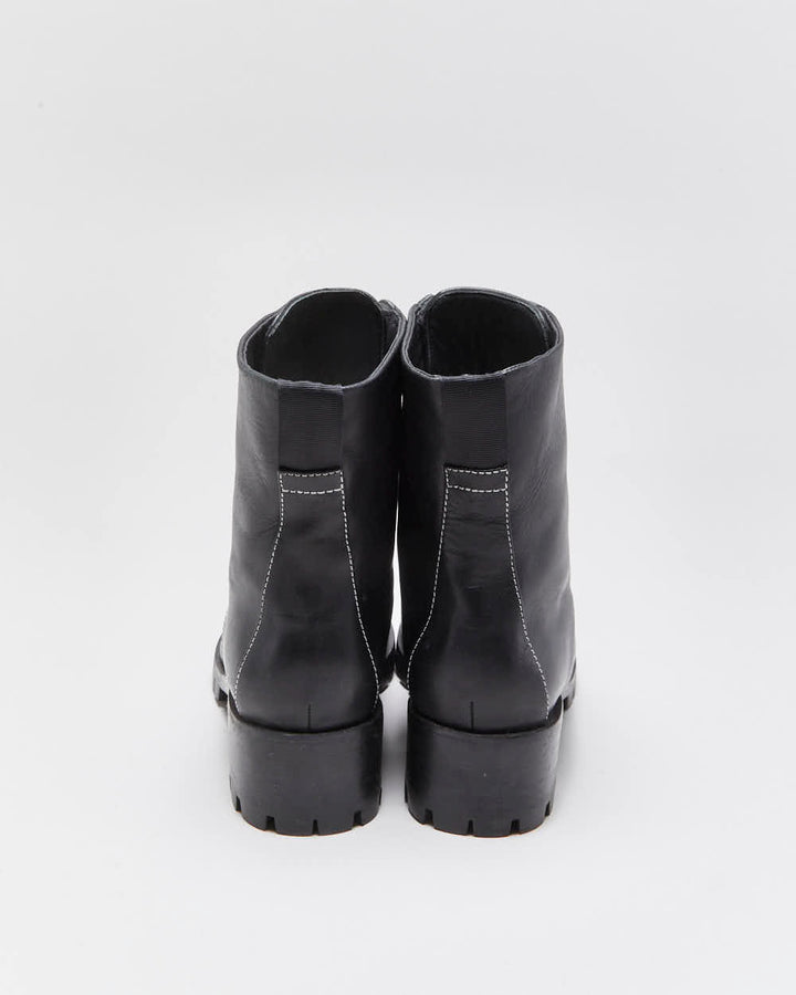 3.1 Philip Lim Women's Leather Lug Pearl Zipper Combat Boots - UK6