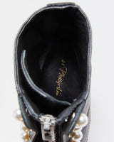 3.1 Philip Lim Women's Leather Lug Pearl Zipper Combat Boots - UK6