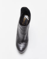 Vintage Y2K 00s Yves Saint Laurent Tribtoo Embossed Tejus Nubuk Leather Platform High Heel Boots - UK3.5