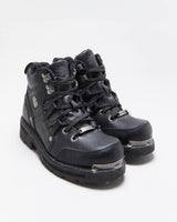 Vintage Y2K 00s Harley Davidson Women's Leather Biker Boots - UK 5.5
