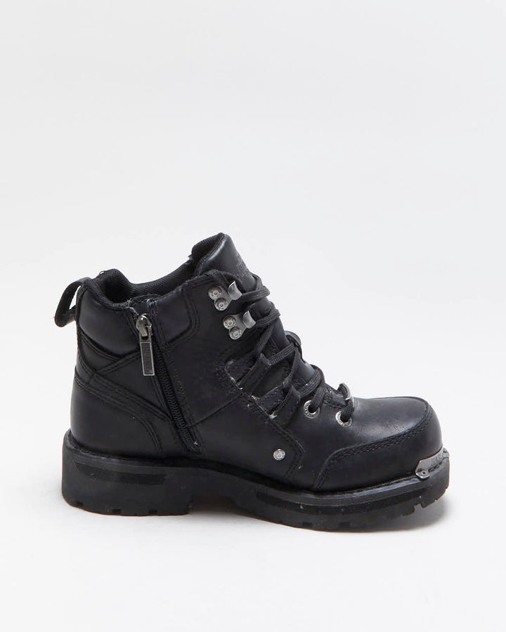 Vintage Y2K 00s Harley Davidson Women's Leather Biker Boots - UK 5.5