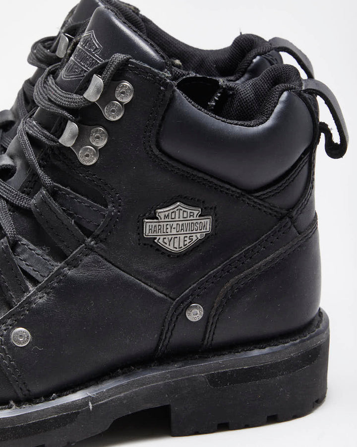 Vintage Y2K 00s Harley Davidson Women's Leather Biker Boots - UK 5.5