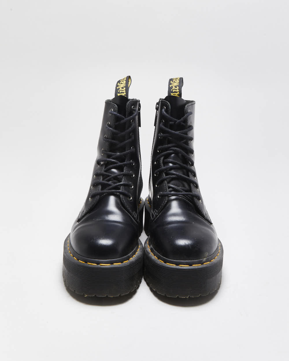 Dr. Martens Jadon Patent Leather Chunky Platform Ankle Boots - UK 5