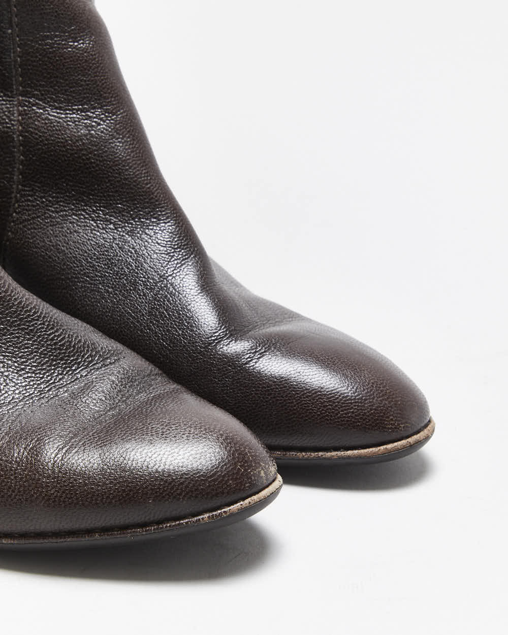 Vintage Y2K 00s Cole Haan x Nike Air Knee High Leather Low Heel Boots - UK 6