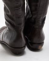 Vintage Y2K 00s Cole Haan x Nike Air Knee High Leather Low Heel Boots - UK 6
