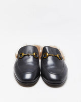 SS2021 Gucci Princetown Women's Leather Horsebit Fur Lined Mules - UK 3