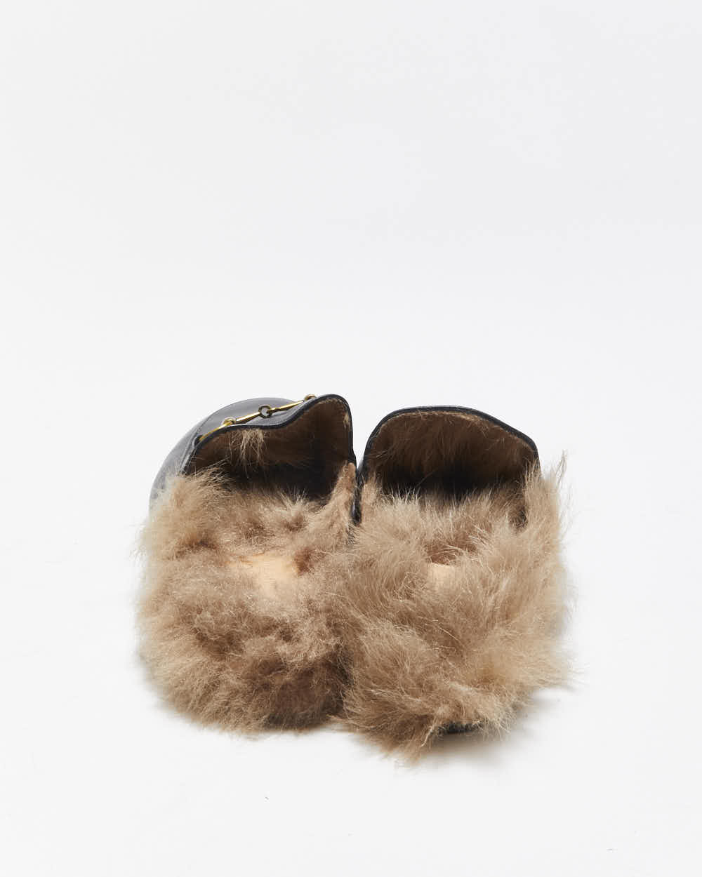 SS2021 Gucci Princetown Women's Leather Horsebit Fur Lined Mules - UK 3