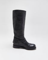 Vintage Y2K 00s Jimmy Choo Yule Leather Knee High Women's Biker Boots - UK3