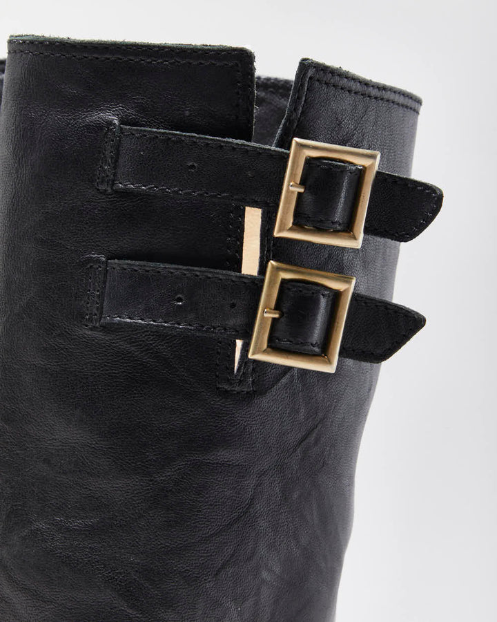 Vintage Y2K 00s Jimmy Choo Yule Leather Knee High Women's Biker Boots - UK3