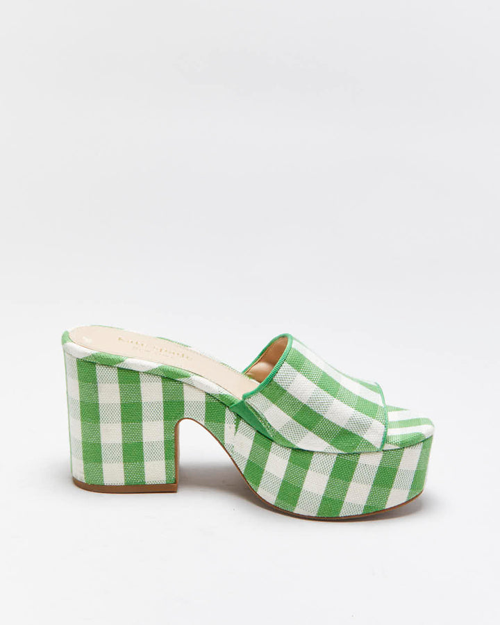 DS Kate Spade Gingham Ibiza Platform Sandals - UK5