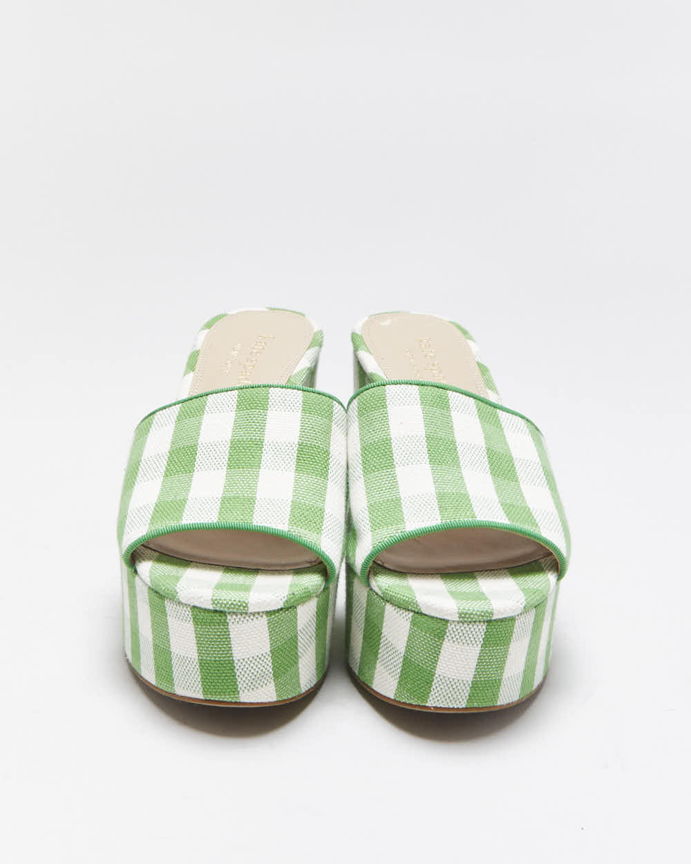 DS Kate Spade Gingham Ibiza Platform Sandals - UK5