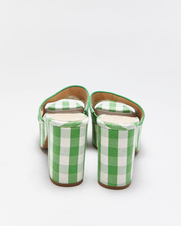 DS Kate Spade Gingham Ibiza Platform Sandals - UK5