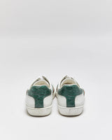 2022 Gucci Ace Women's Croc Web Leather Low Trainers - UK2
