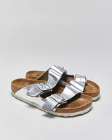 Birkenstock Arizona Silver Metallic Sandals - UK4