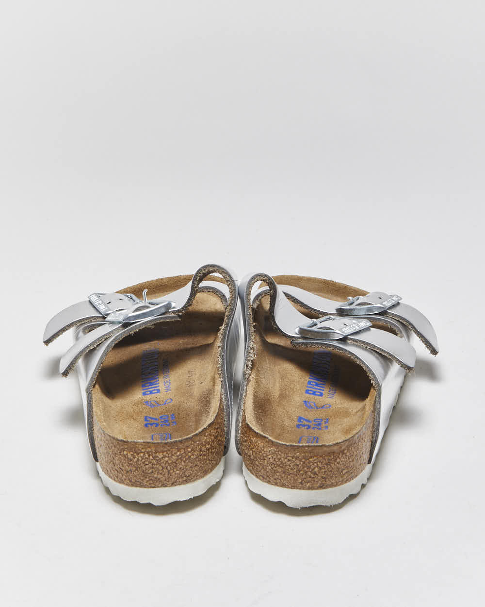 Birkenstock Arizona Silver Metallic Sandals - UK4