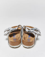 Birkenstock Arizona Silver Metallic Sandals - UK4