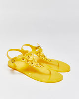 Vintage Y2k 2000s Coach Tea Rose Jelly Sandals - UK5