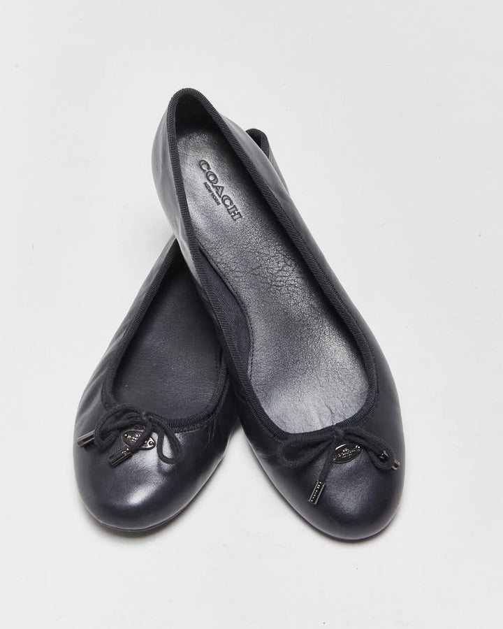 Vintage Y2k 2000s Coach Leather Ballet Flats - U4