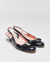 Vintage Salvatore Ferragamo Sling Back Kitten Heels - UK6.5