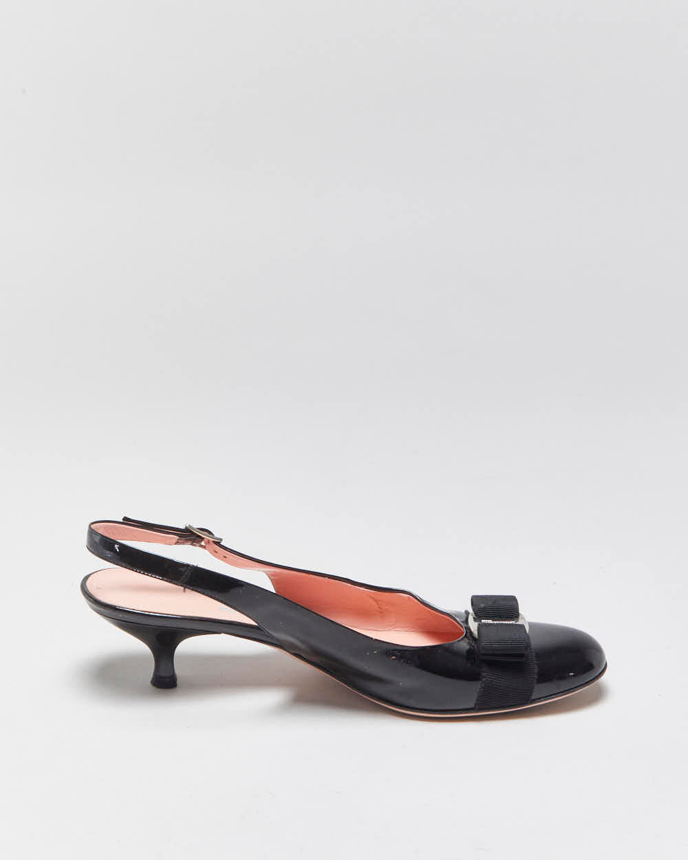 Vintage Salvatore Ferragamo Sling Back Kitten Heels - UK6.5