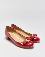 Vintage Salvatore Ferragamo Patent Heeled Ballet Flats - UK5