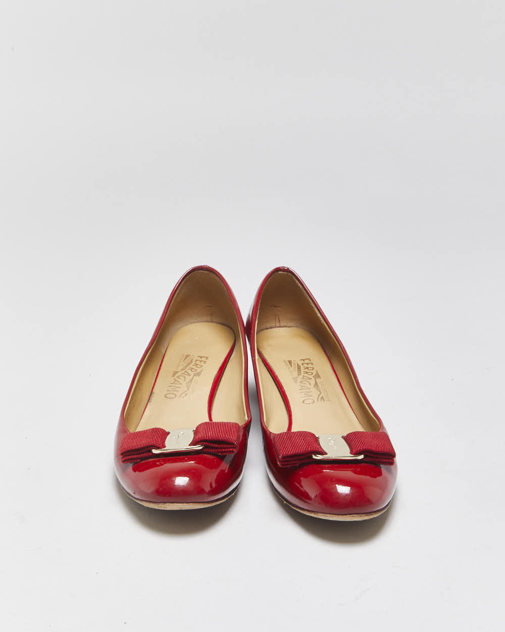 Vintage Salvatore Ferragamo Patent Heeled Ballet Flats - UK5