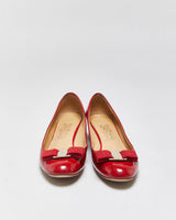 Vintage Salvatore Ferragamo Patent Heeled Ballet Flats - UK5