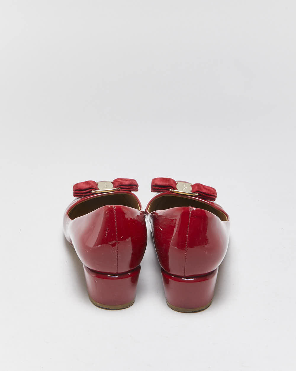 Vintage Salvatore Ferragamo Patent Heeled Ballet Flats - UK5