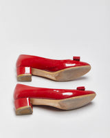 Vintage Salvatore Ferragamo Patent Heeled Ballet Flats - UK5