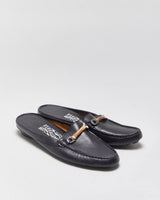 Vintage Salvatore Ferragamo Leather Loafer Mules - UK3