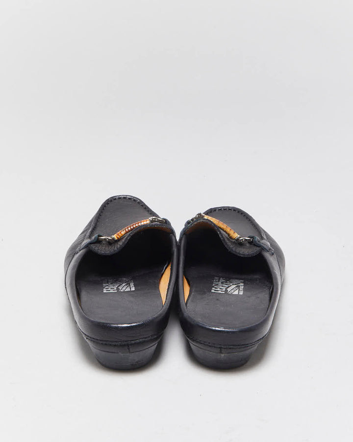 Vintage Salvatore Ferragamo Leather Loafer Mules - UK3