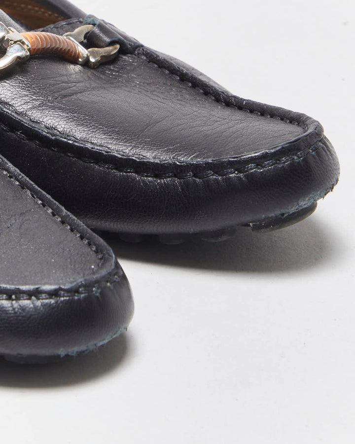 Vintage Salvatore Ferragamo Leather Loafer Mules - UK3