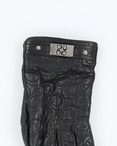 Coach Black Leather Gloves - L