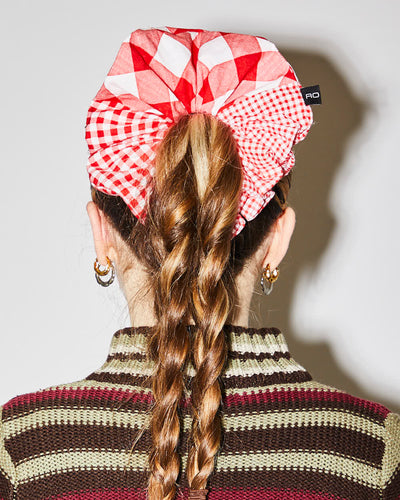 Rokit Originals Sustainable Scrunchie - Red Gingham