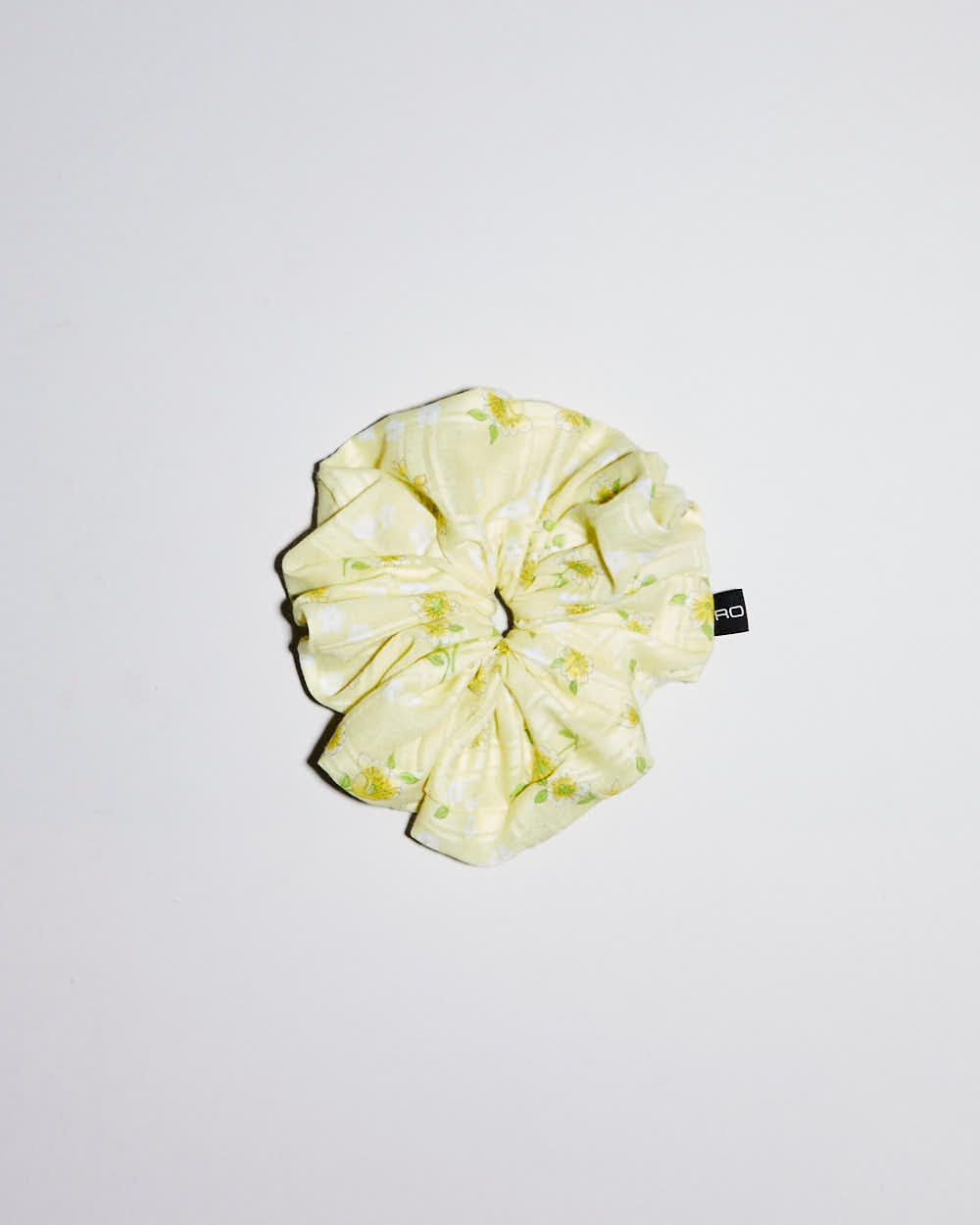 Rokit Originals Sustainable Scrunchie - Yellow Floral Check