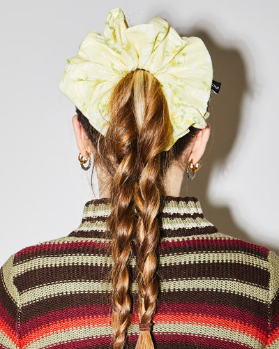 Rokit Originals Sustainable Scrunchie - Yellow Floral Check