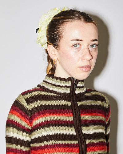 Rokit Originals Sustainable Scrunchie - Yellow Floral Check