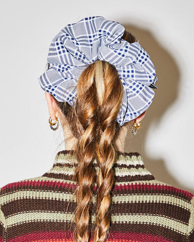 Rokit Originals Sustainable Scrunchie - Navy and White Check