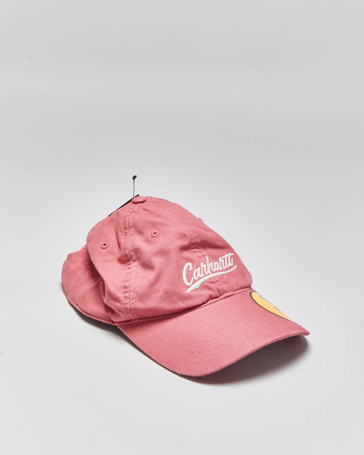 DSWT Vintage Carhartt Baby Pink Canvas Script Women's Baseball Cap - OS
