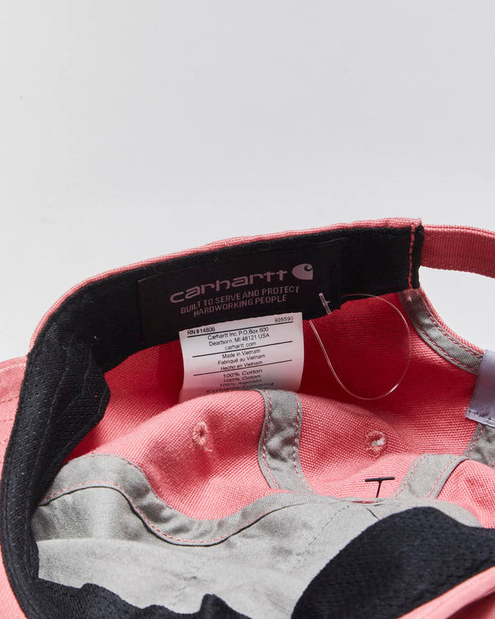 DSWT Vintage Carhartt Baby Pink Canvas Script Women's Baseball Cap - OS