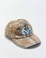 Vintage Y2K 00s Realtree Camo Contrast Stitch Canvas Snapback Baseball Cap - OS