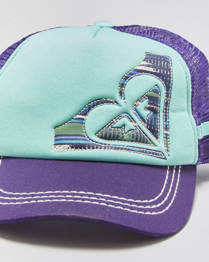 DSWT Vintage Roxy Women's Contrast Stitch Curve Brim Foam Trucker Hat - OS