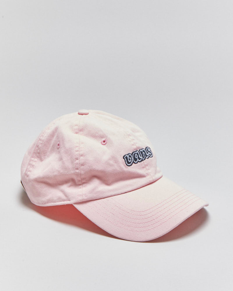 Vintage Vans Baby Pink Women's Canvas Embroidered Baseball Cap - OS