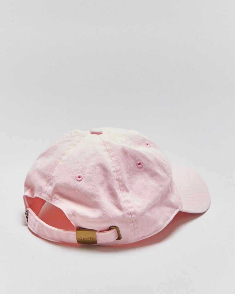 Vintage Vans Baby Pink Women's Canvas Embroidered Baseball Cap - OS
